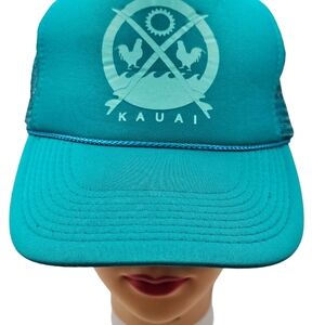 Kauai Hawaii Trucker Snapback Hat Mesh‎ Cap Adjustable Surfer Beach Vacation
